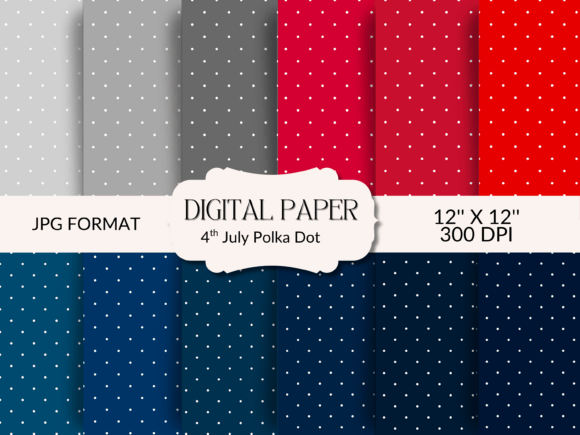 12 Fourth of July Polka Dot Patterns