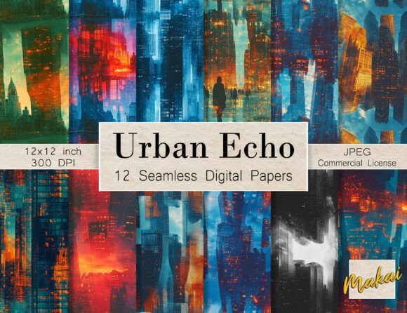 12 Seamless Bold Urban Artsy Patterns: Capturing the City’s Pulse