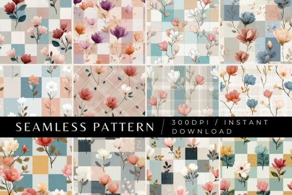 12 Soft Seasons Seamless Patterns