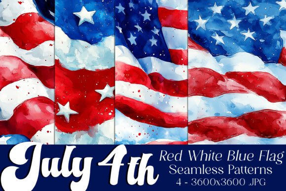 American Flag Seamless Patterns 2