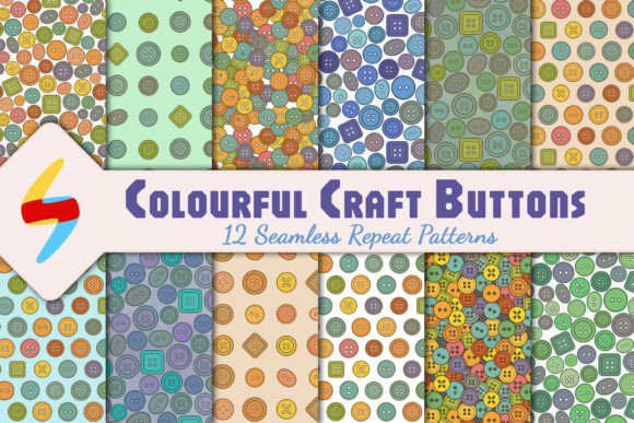 Colorful Button Seamless Patterns