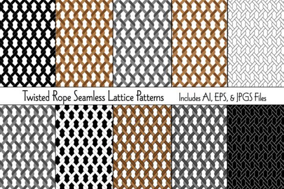 Elevate Your Design Projects with Twisted Rope Seamless Lattice Patterns