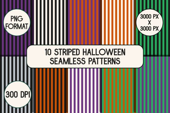 Evaluating 10 Halloween Patterns- Seamless Stripes for Creative Projects
