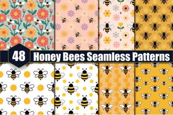 Honey Bees Seamless Patterns: A Strategic Asset for Visual Branding and Creative Operations