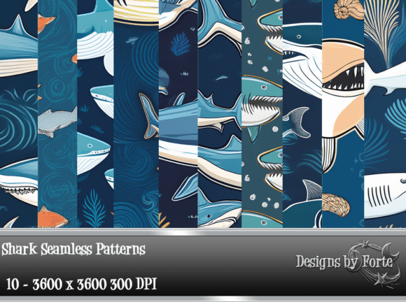 Shark Seamless Patterns: Integrating High-Resolution AI Assets into Creative Workflows