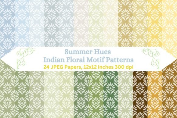 Summer Hues Indian Floral Motif Patterns