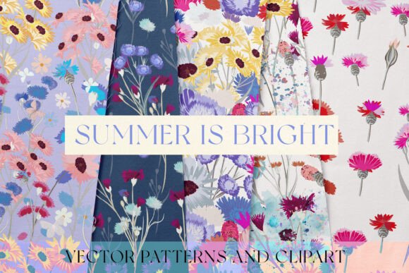Summer is Bright Vector Set Patterns