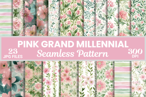 The Ultimate Guide to Pink Grandmillennial Seamless Patterns for Digital Crafting