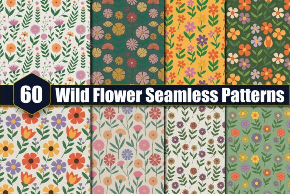 Unlocking Nature’s Beauty: A Comprehensive Guide to 60 Wild Flower Seamless Patterns for Digital Design